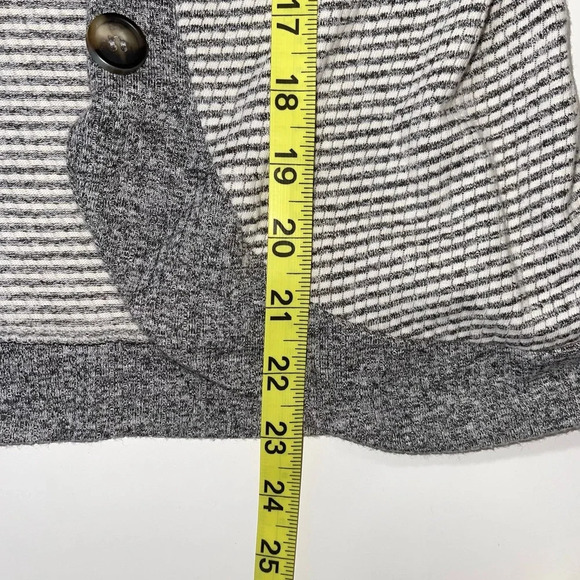 Maurices Gray & White Striped Button Open Front Cardigan Medium Women’s - Picture 9 of 12
